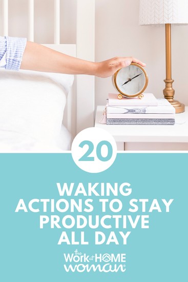 When you work-at-home, there are many mellow behaviors that can decrease your overall productivity. To stay productive all day long use these power tips! #time #workfromhome #productivity ⏰