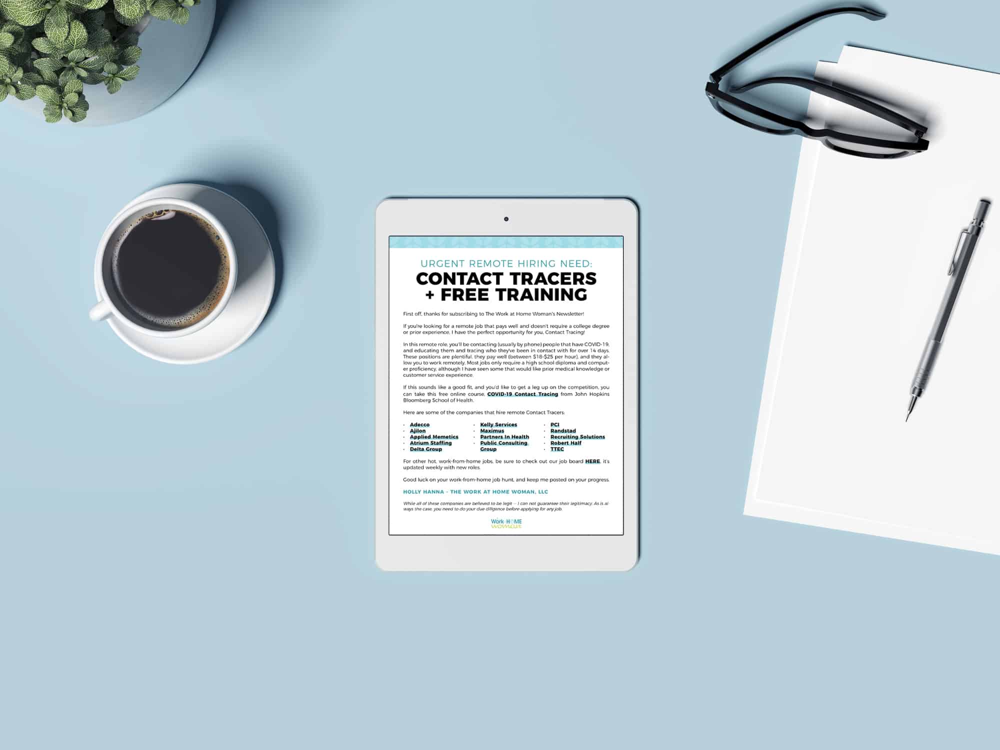 Free Contact Tracing Hiring Guide The Work at Home Woman
