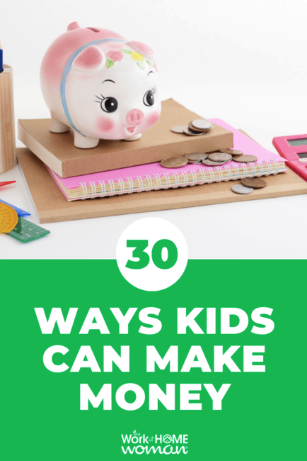 Is your child or teen looking for ways to earn cash from home? Here are 30 great ways to make money as a kid. via @theworkathomewoman