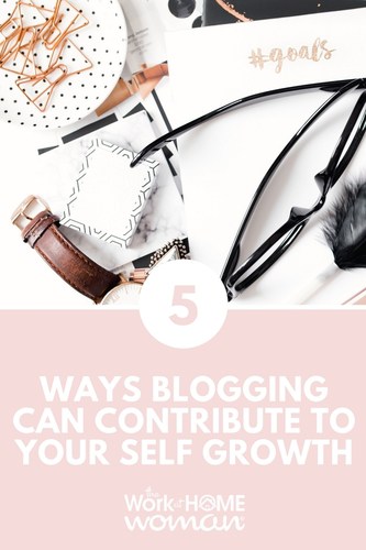 We all know that you can make money blogging. But did you know that having a blog can help you on your personal development and career path too? Here are five ways blogging can contribute to your self-growth. #blogging #blog #career #selfdevelopment #blogger