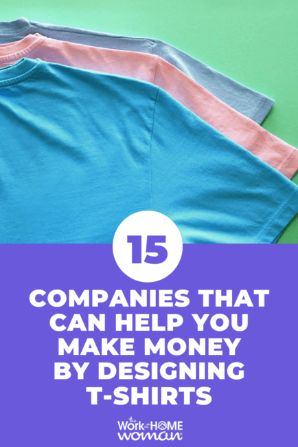 Do you have good design skills? Then you can make money designing t-shirts from home! Here are 15 platforms to help you get started! #selling #extracash #online
