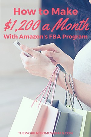 Would you like to make $1,200 a month? Read on and find out how Tracy Smith was able to leverage the Amazon FBA Program to make a steady income month after month. via @theworkathomewoman