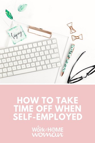 Self-employed workers shouldn’t feel guilty about taking time off to release stress, but how do you do that when you work for yourself? Here are some simple strategies that will allow you to enjoy some vacation time and recharge your batteries for maximum productivity in your business. #business #selfemployed #freelancer #timeoff #vacation #workfromhome https://www.theworkathomewoman.com/take-time-off/