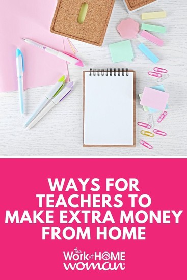 If you love teaching and want to make extra money from home, this list of ideas has you covered! See what money-making gigs are available for teachers! #teachers #teaching #extramoney #sidegig #workfromhome