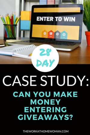 There's a lot of hype about people making a full-time income by entering sweepstakes and giveaways -- but are these stories true? Find out here if I was able to make money entering giveaways. #money #giveaways #workfromhome via @theworkathomewoman