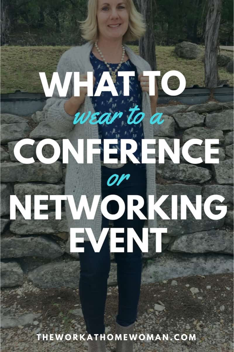 Have a professional event coming up, but you're not sure what to wear? Here are some common scenarios to help you decide what to wear to a conference or networking event. via @theworkathomewoman